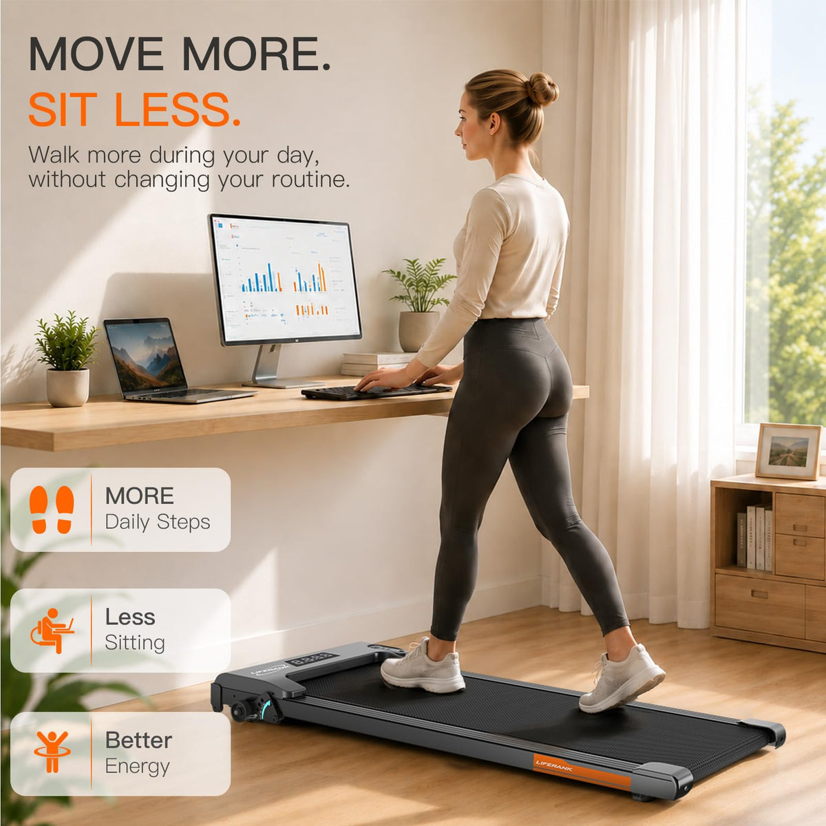 Portable Under Desk Treadmill with Incline M806881