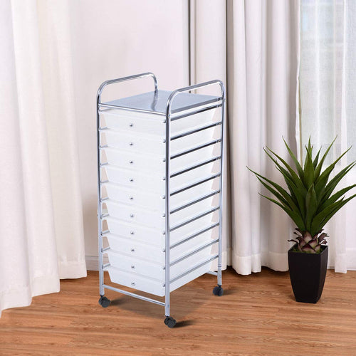 10 Drawer Rolling Storage Cart W6265