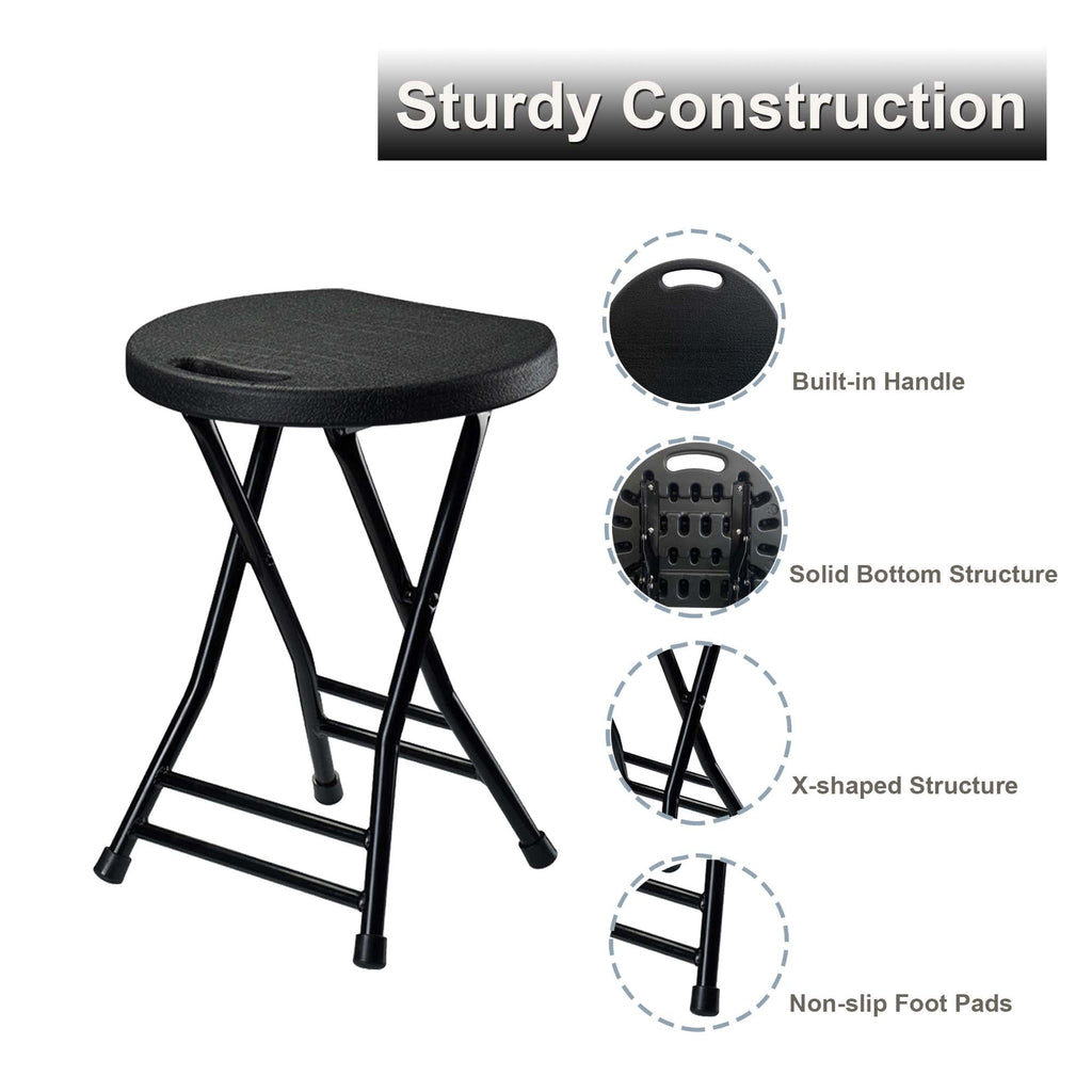 Folding Stool with Handle and Non-Slip Feet Z220561