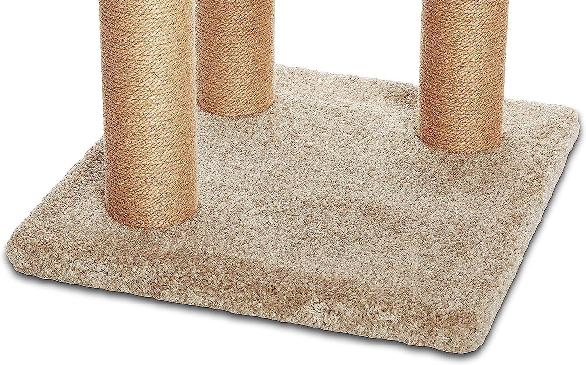 Beige Multi-Level Cat Tree Tower with Scratching Posts T9842