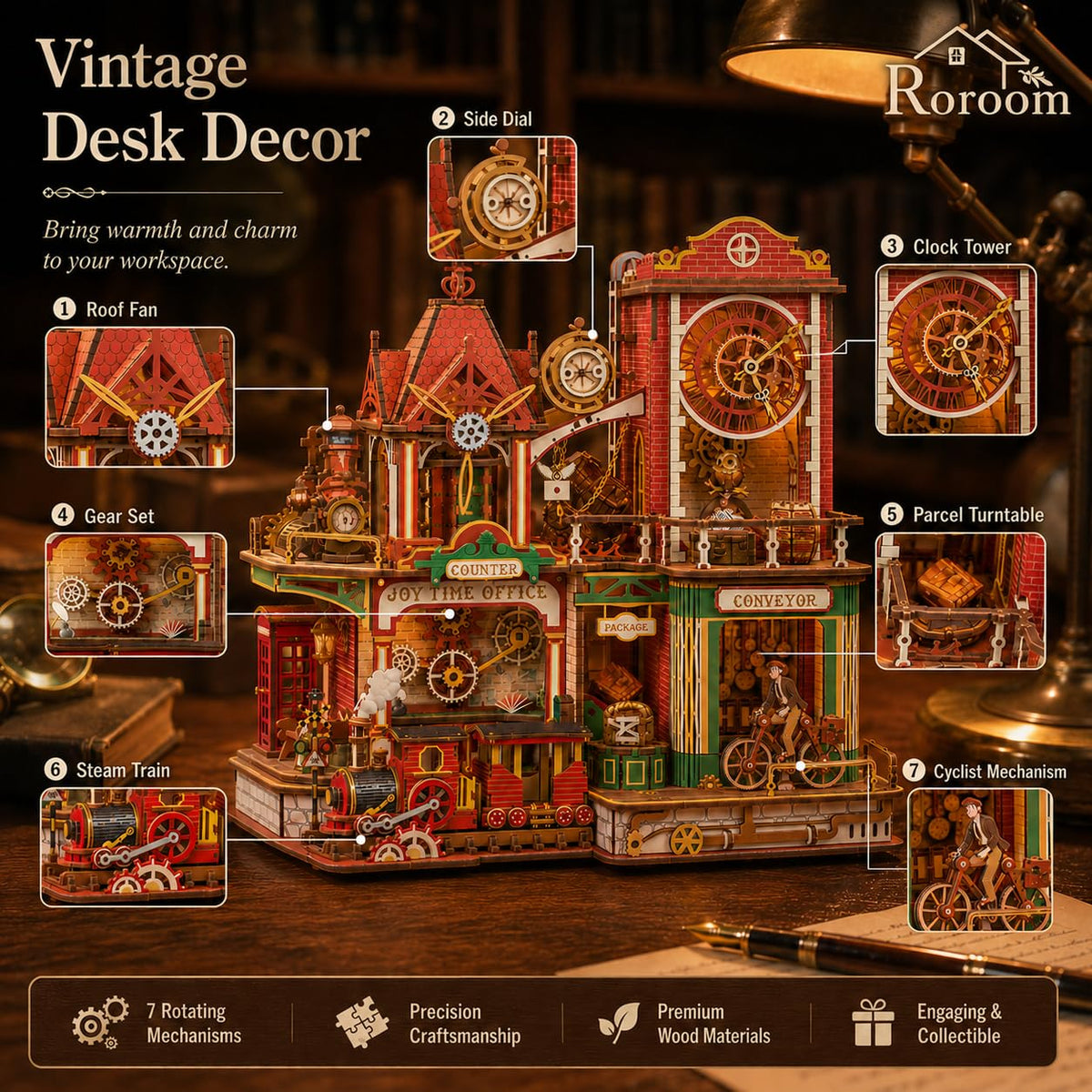 3D Wooden Puzzle 742pcs Wood Building Kit V7525