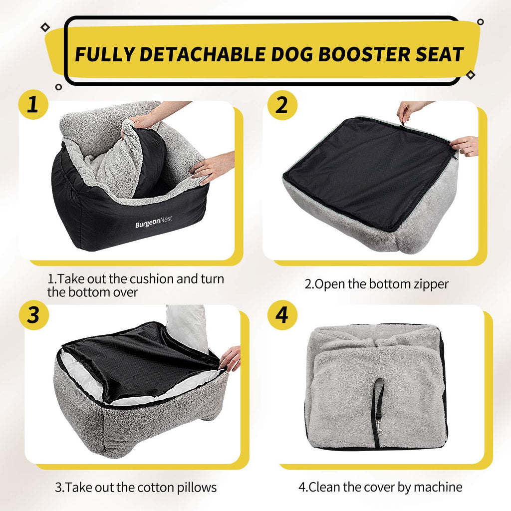 Dog Car Seat for Small Dogs & Cats Under 25 lbs, Black R536