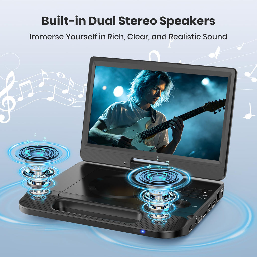 12.5" Portable Blu-ray Player with 10.5" 1080P Swivel Screen O622311