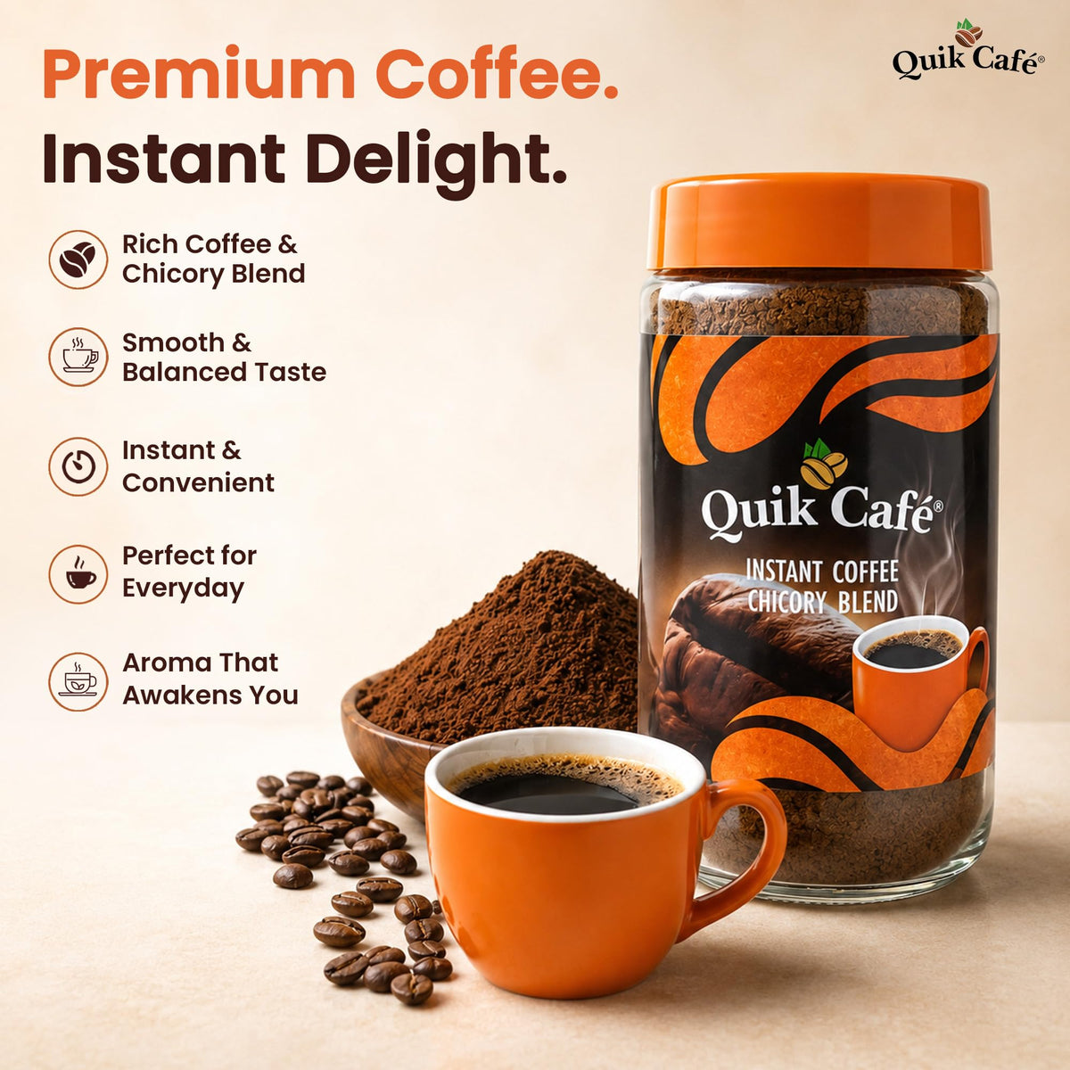 Instant Coffee Chicory Blend 7.06 oz V936
