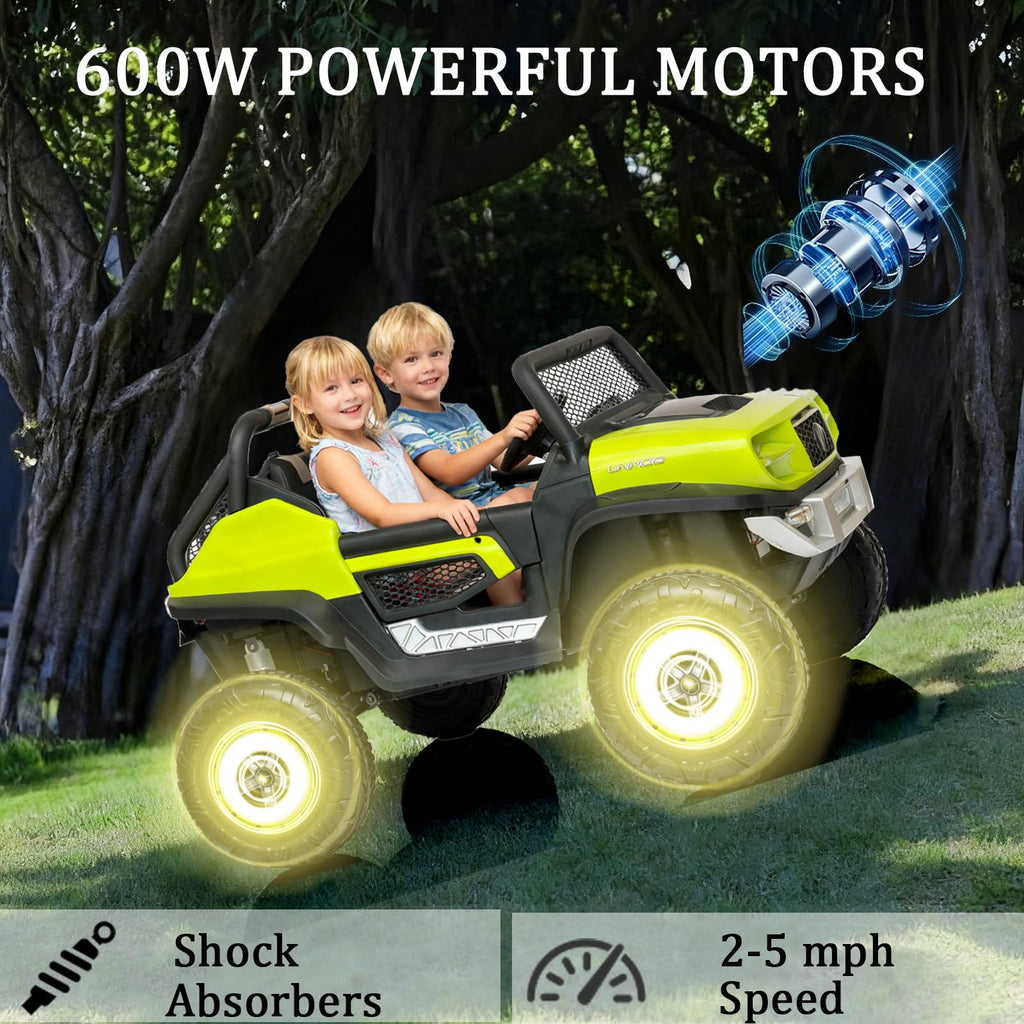Green 2-Seater 24V Ride On Truck T411789