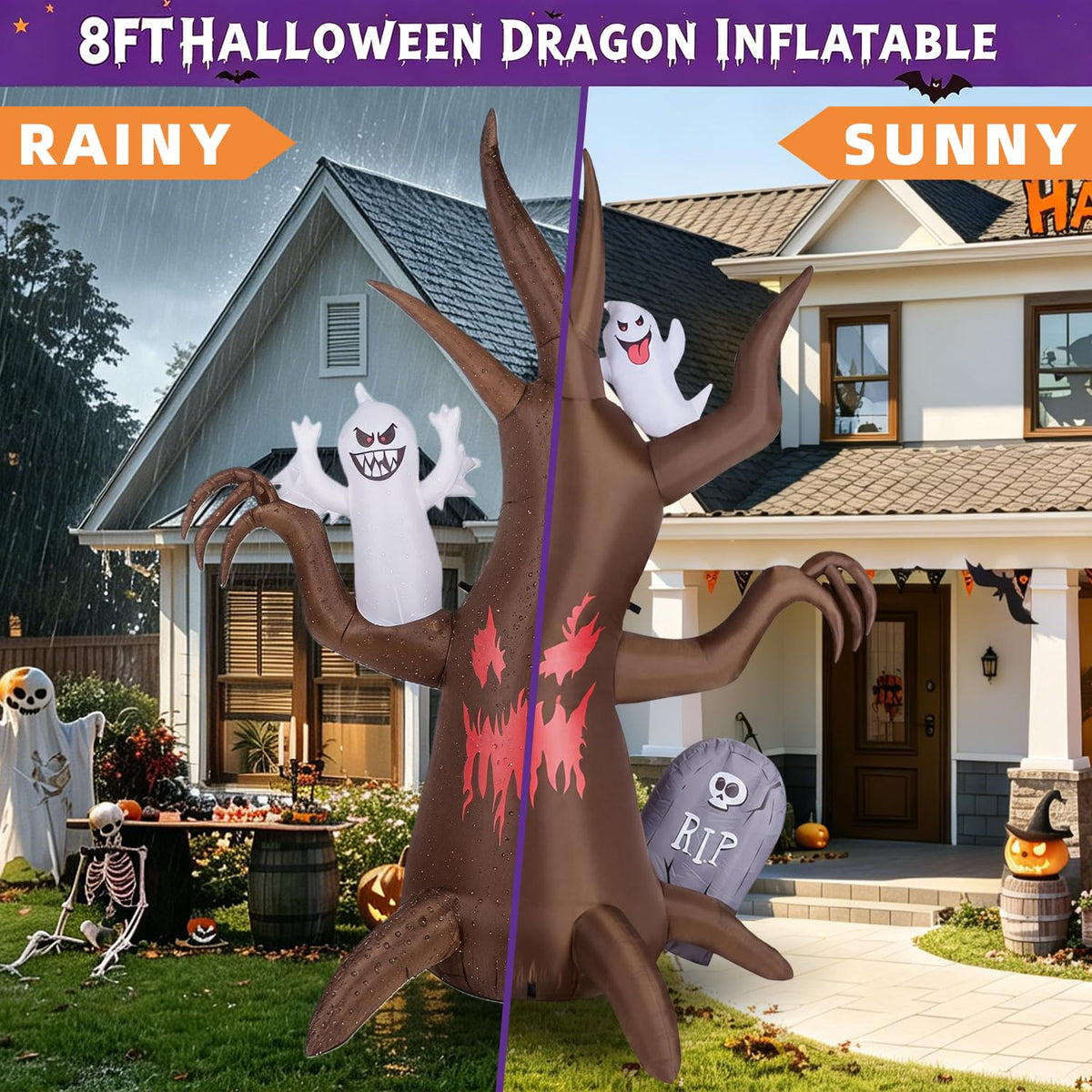 8FT Halloween Inflatable Tree Yard Decor B70967
