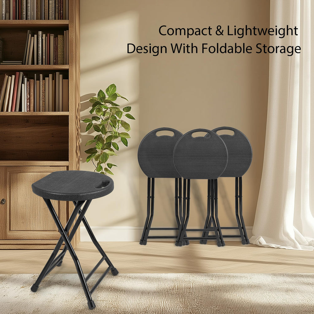 Folding Stool with Handle and Non-Slip Feet Z220561