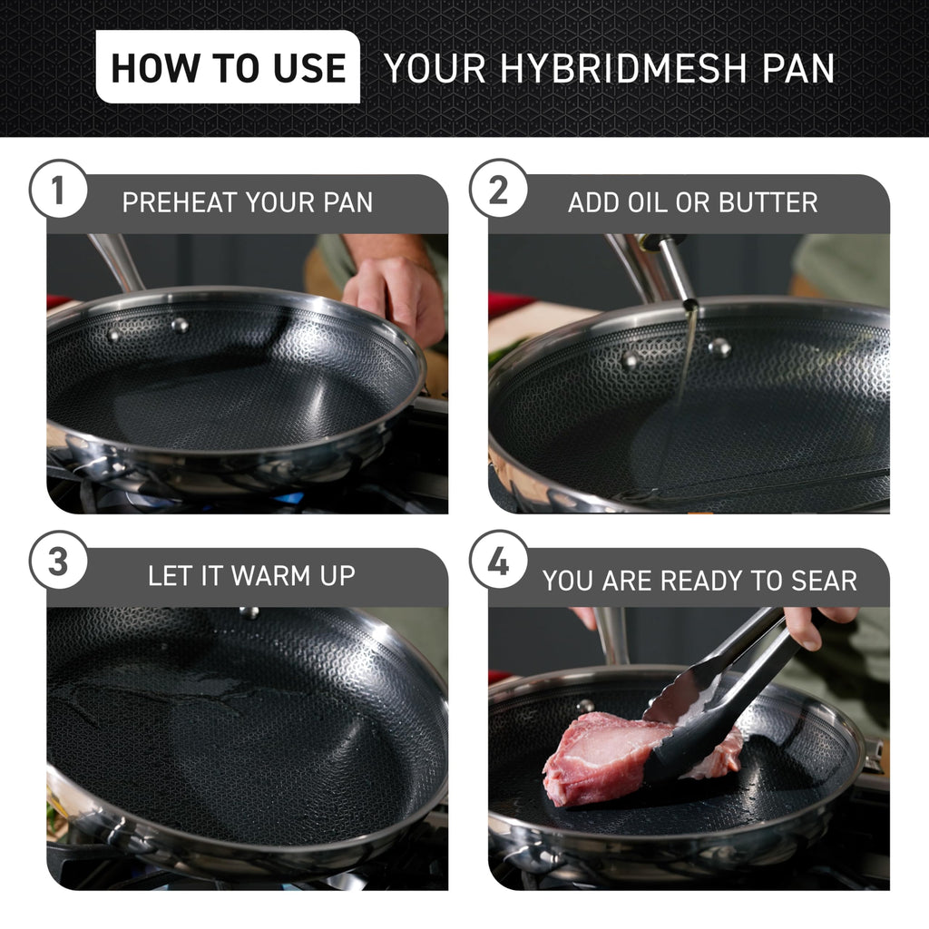 3 Piece Stainless Steel Frypan Cookware Set O7287