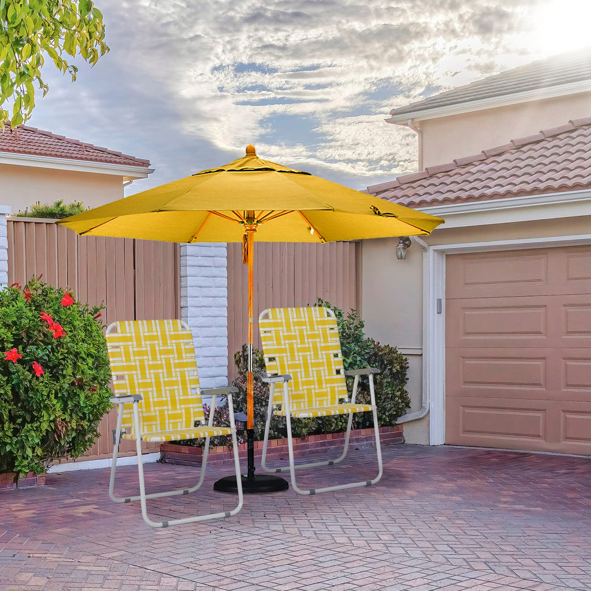 Yellow 2 Pack Folding Web Chair G72829