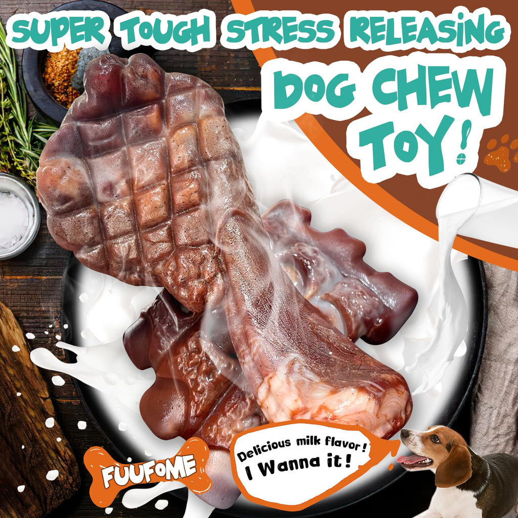 Tough Dog Chew Toys, 2 Pack Hard Nylon Bone T4189