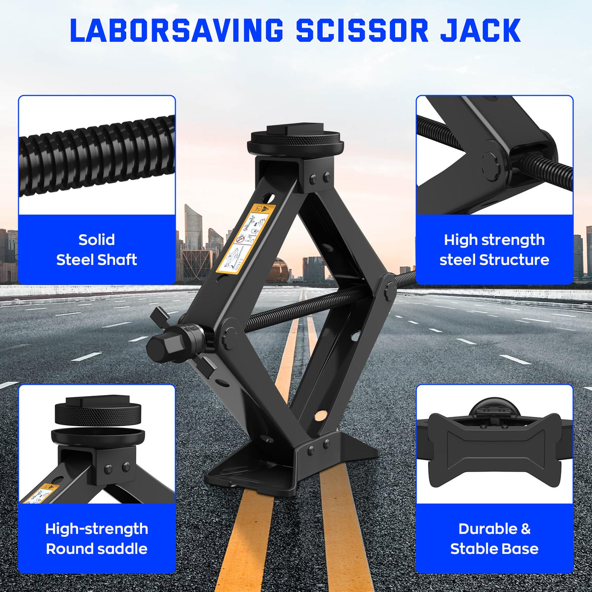 2.5 Ton Scissor Jack Kit with Jack Pad L550640