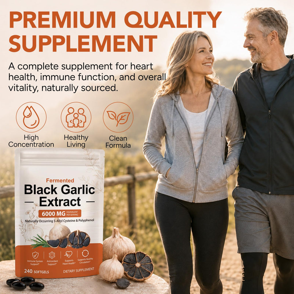 Black Garlic Capsules 6000mg 240 Softgels Y631575