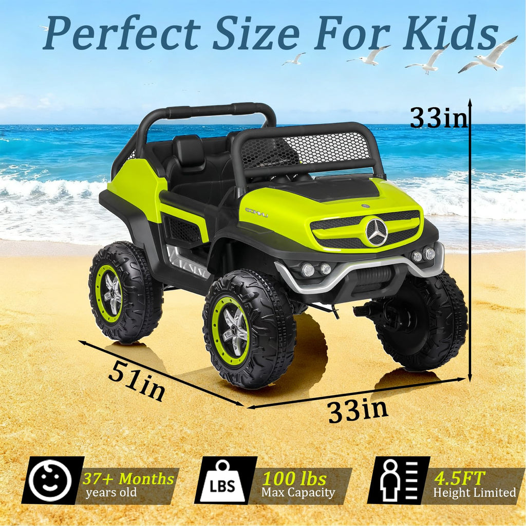 Green 2-Seater 24V Ride On Truck T411789