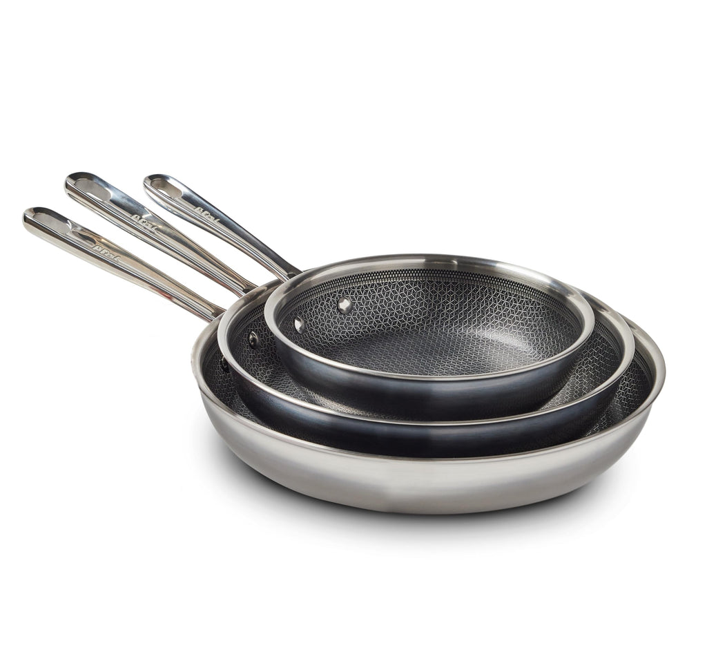 3 Piece Stainless Steel Frypan Cookware Set O7287