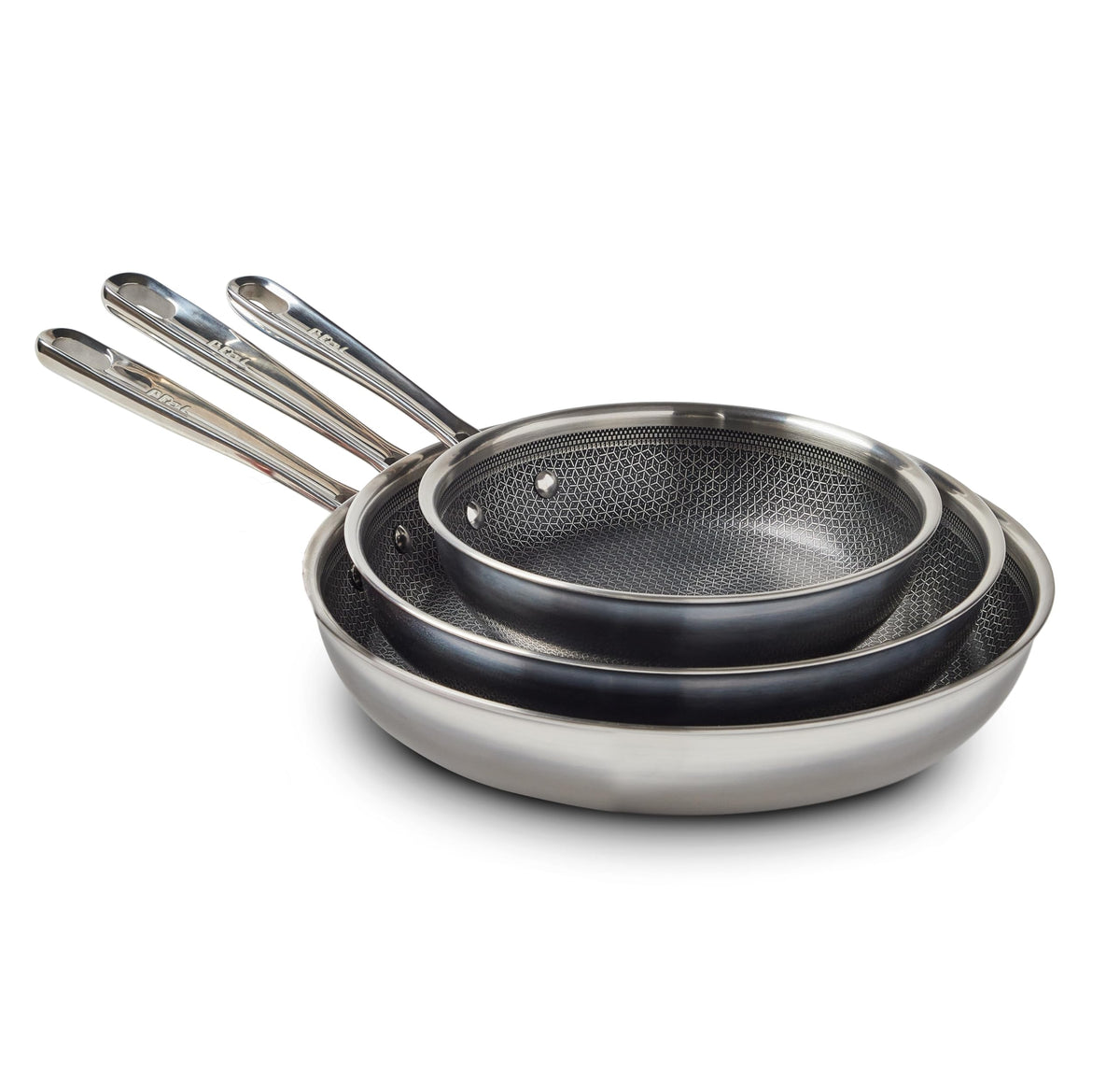 3 Piece Stainless Steel Frypan Cookware Set O7287