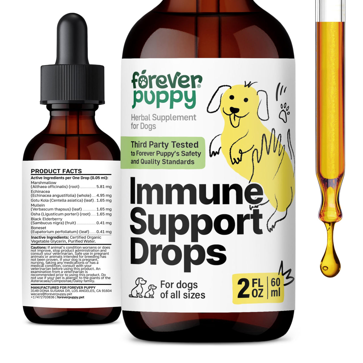 Elderberry Echinacea Dog Immune Support 2 oz S615