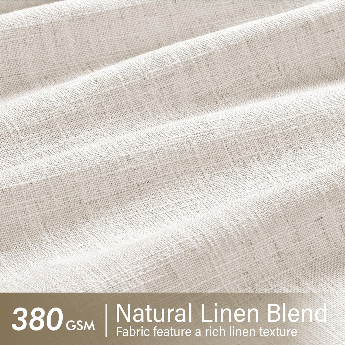120 Inches Long 2 Panels Linen Curtains T883635