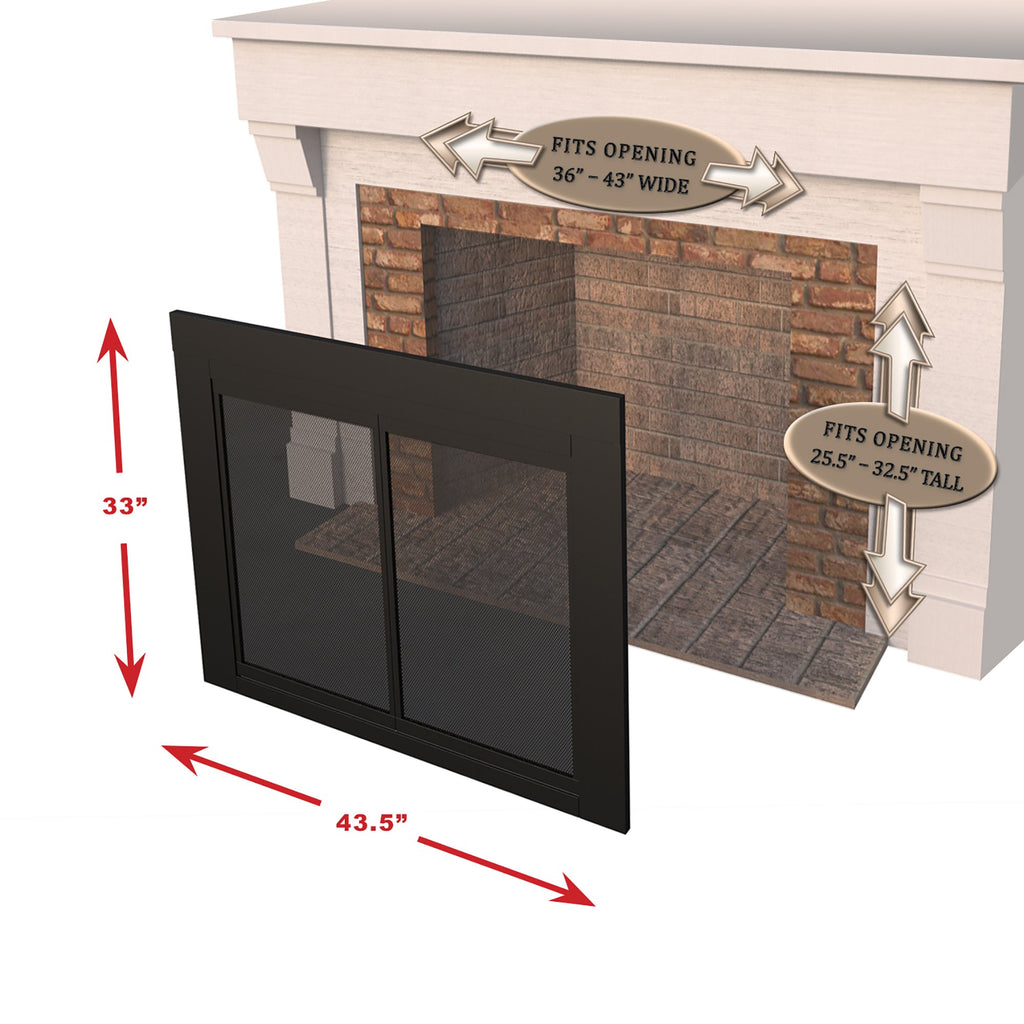 Large Fireplace Glass Door K869