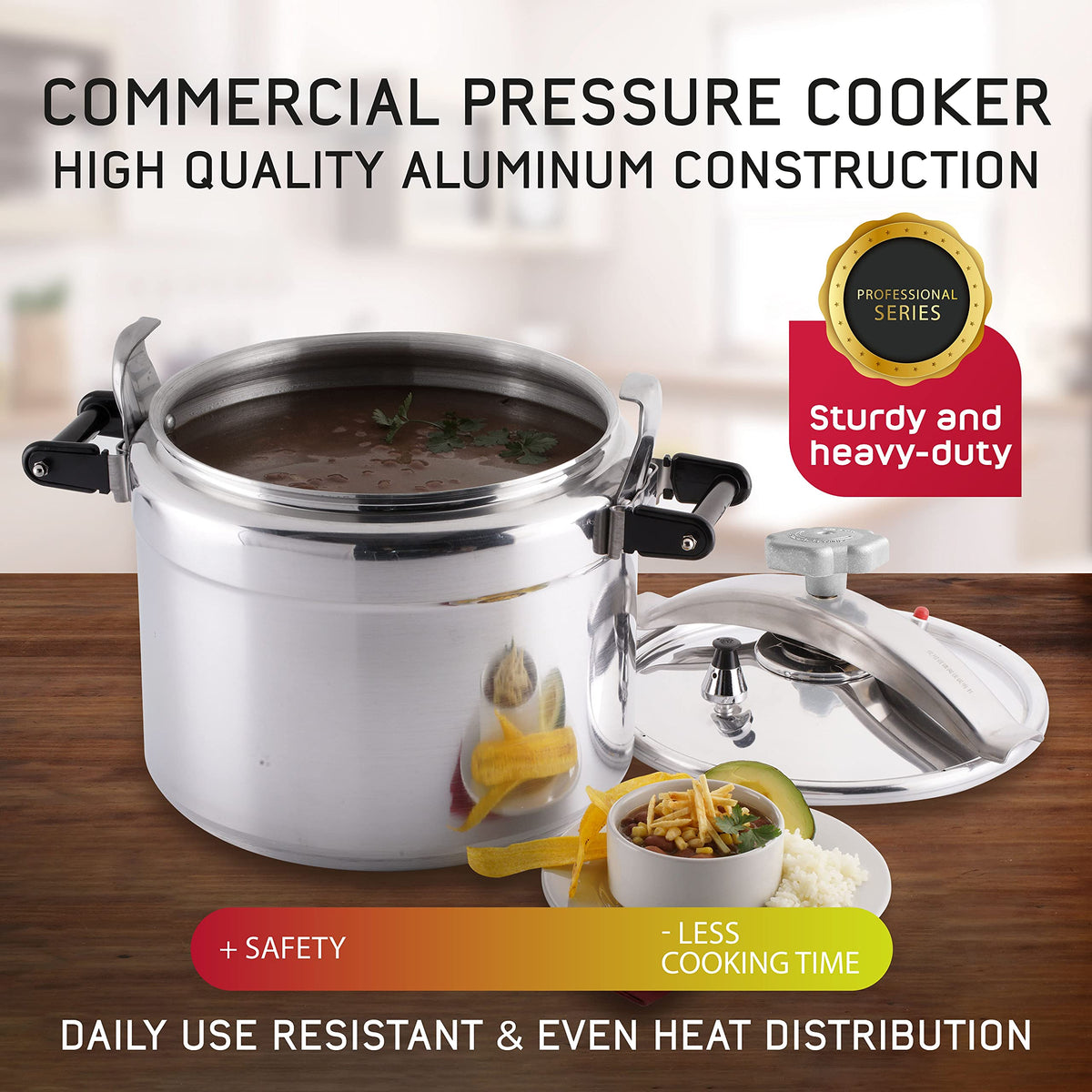 15.8-Quart Aluminum Pressure Cooker Y726