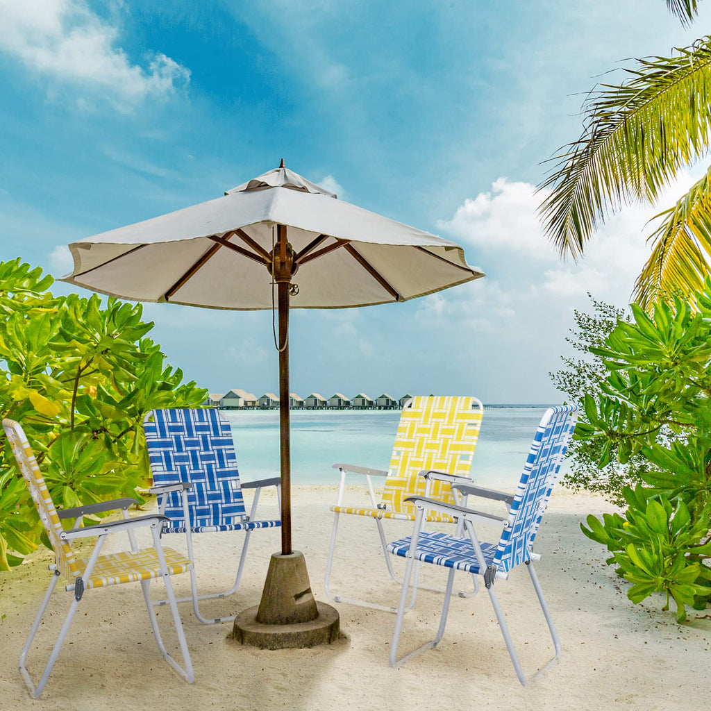Yellow 2 Pack Folding Web Chair G72829