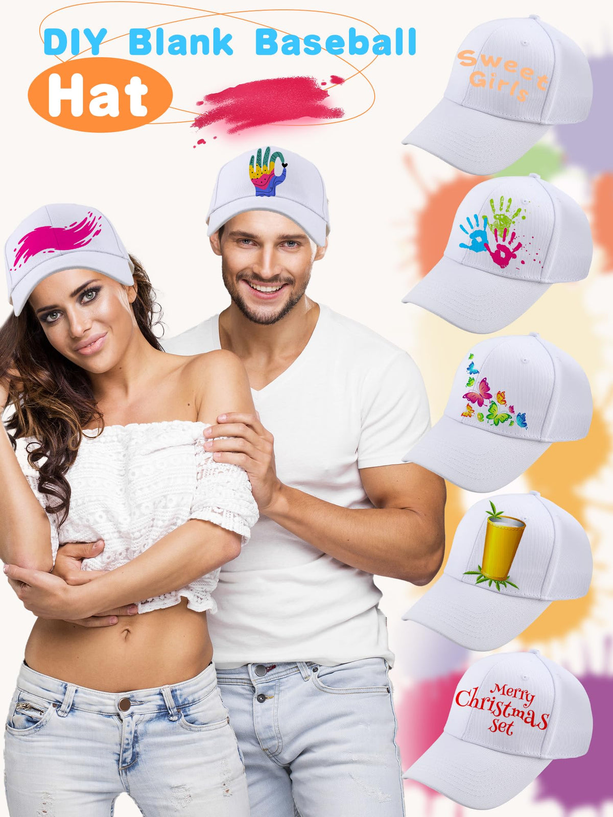 Cotton White Baseball Cap L553223