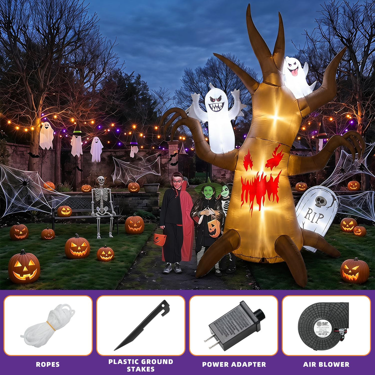 8FT Halloween Inflatable Tree Yard Decor B70967