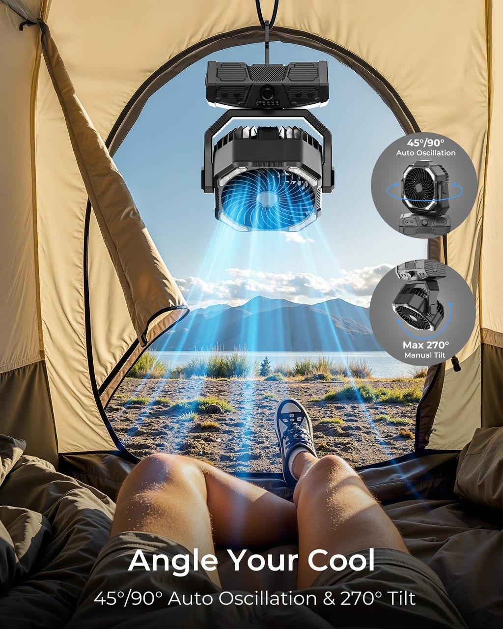 Portable Camping Fan with Remote M627