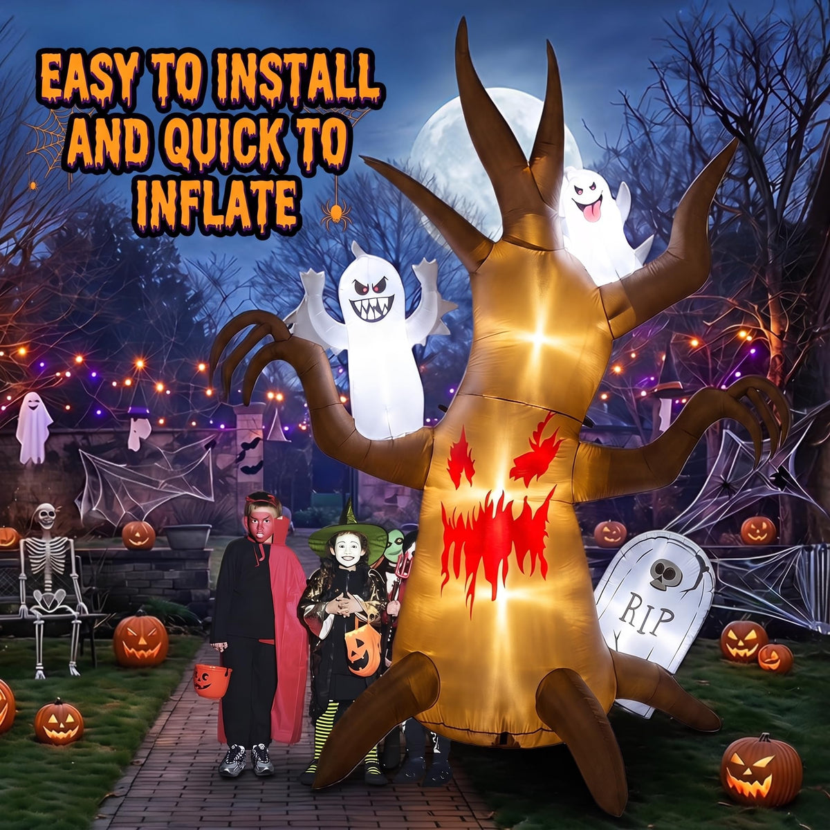 8FT Halloween Inflatable Tree Yard Decor B70967