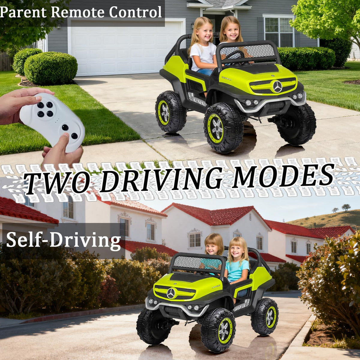 Green 2-Seater 24V Ride On Truck T411789