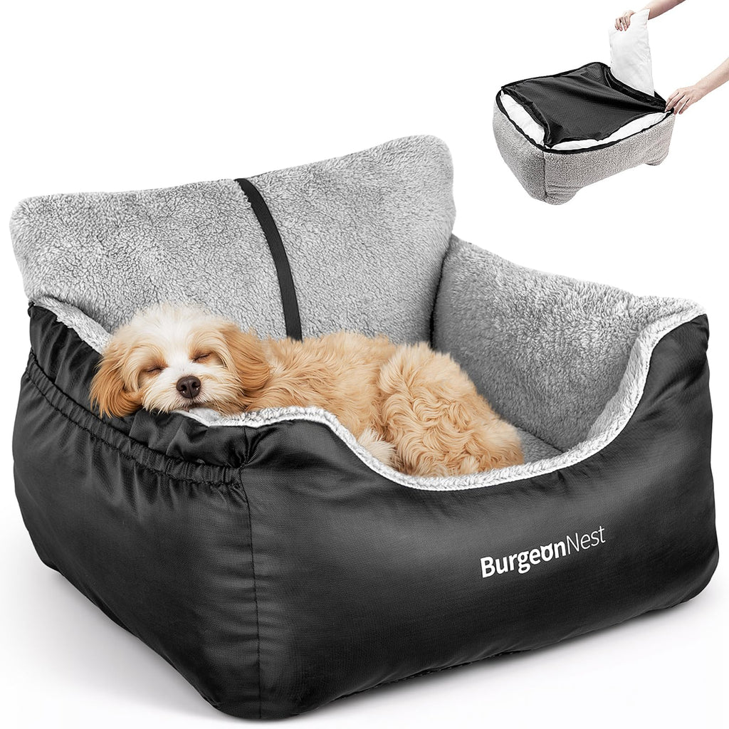 Dog Car Seat for Small Dogs & Cats Under 25 lbs, Black R536