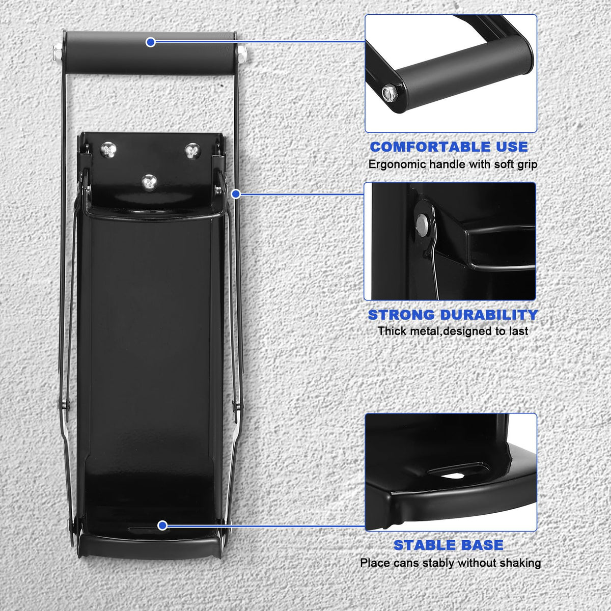 Wall Mounted Can Crusher with Bottle Opener D946589