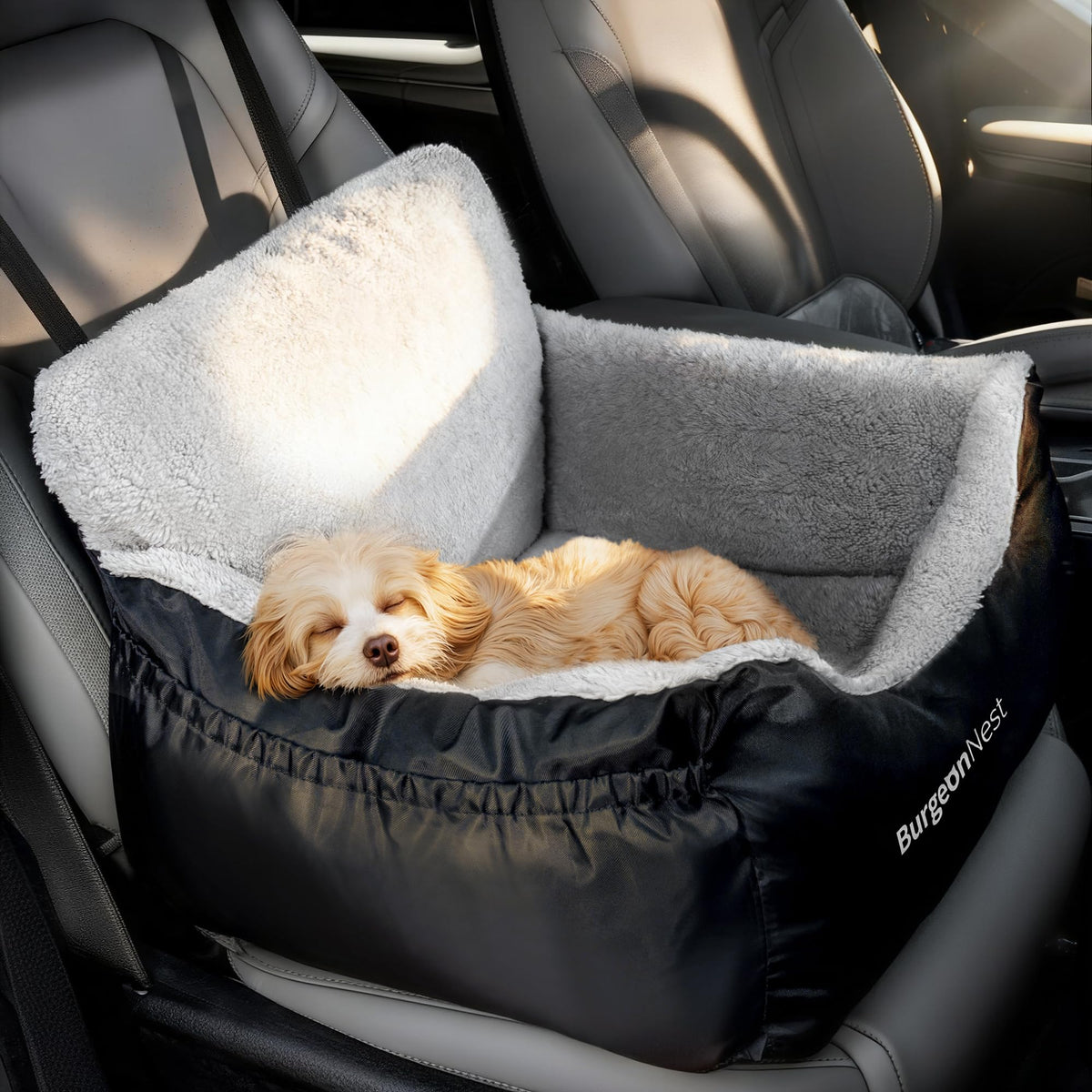 Dog Car Seat for Small Dogs & Cats Under 25 lbs, Black R536