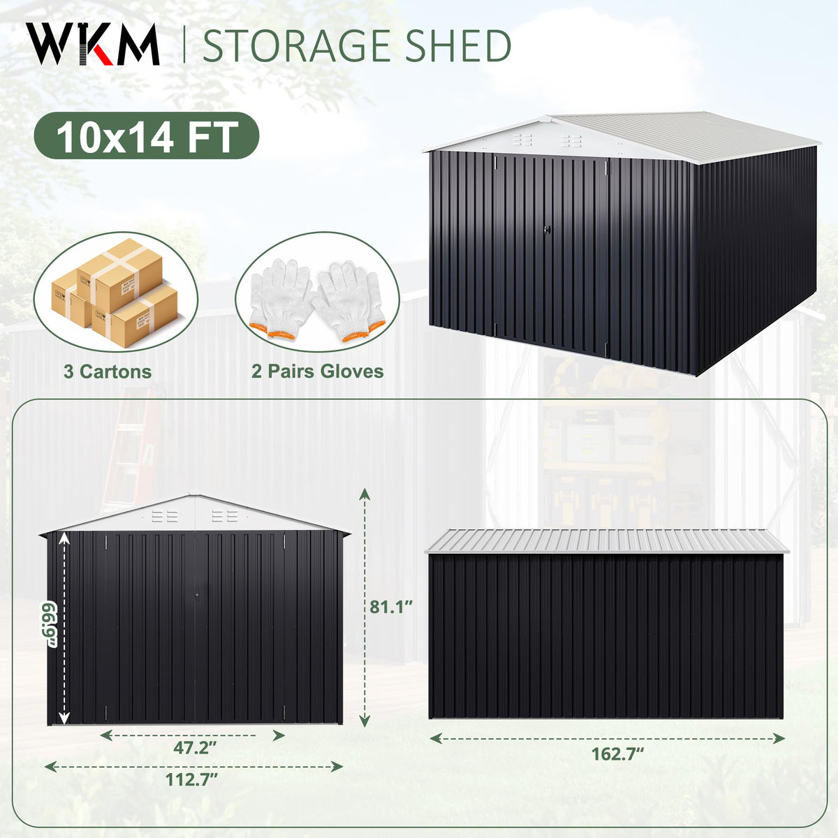 10x14 FT Outdoor Storage Shed I546455