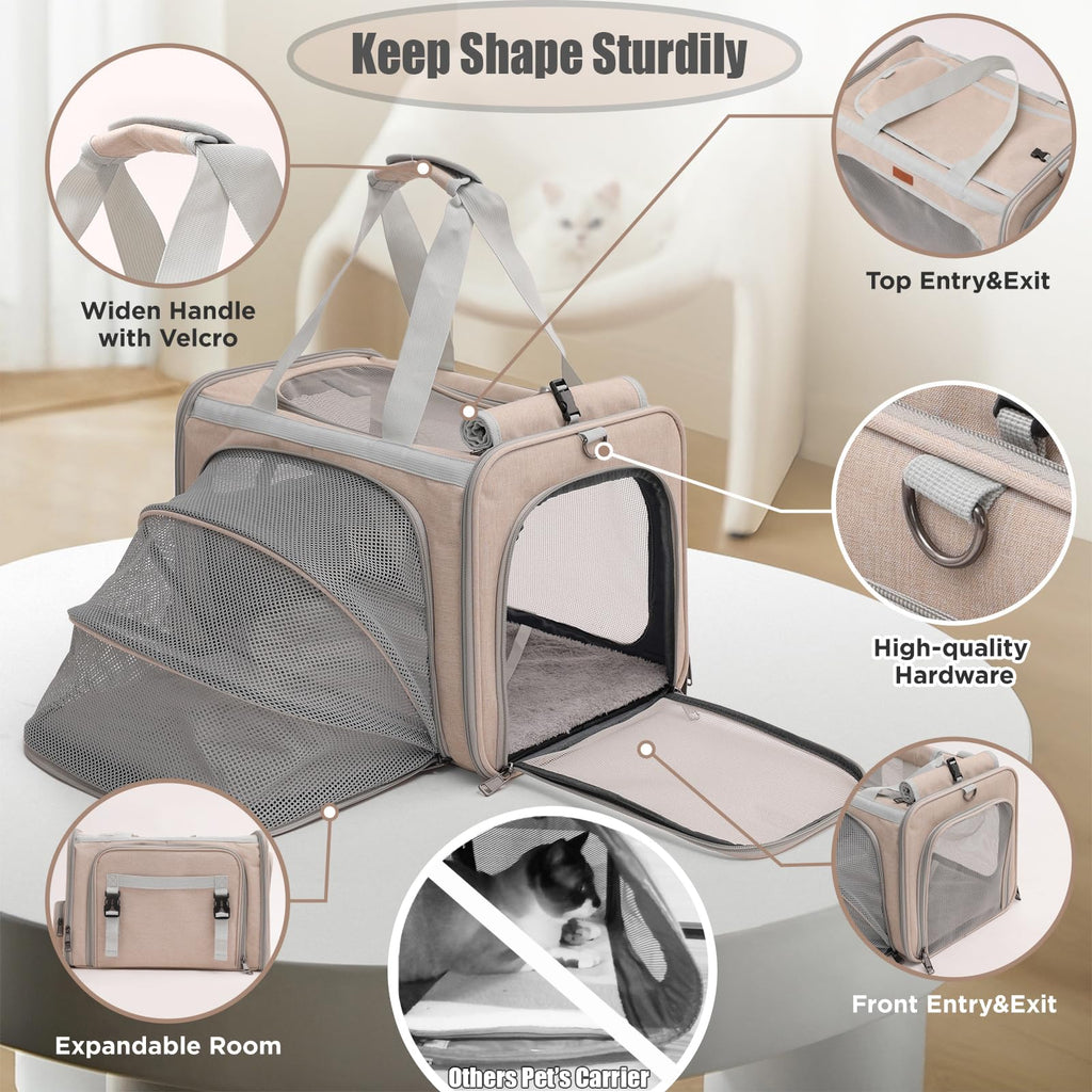 Airline Approved Soft Expandable Pet Carrier L9698