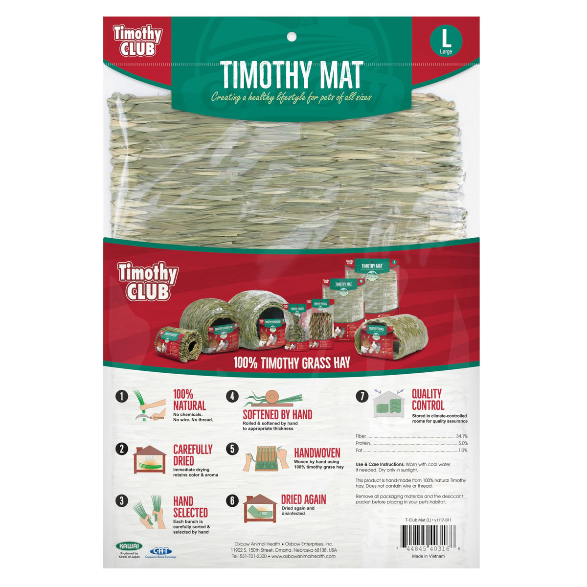Timothy Hay Rabbit & Guinea Pig Chew Mat W291