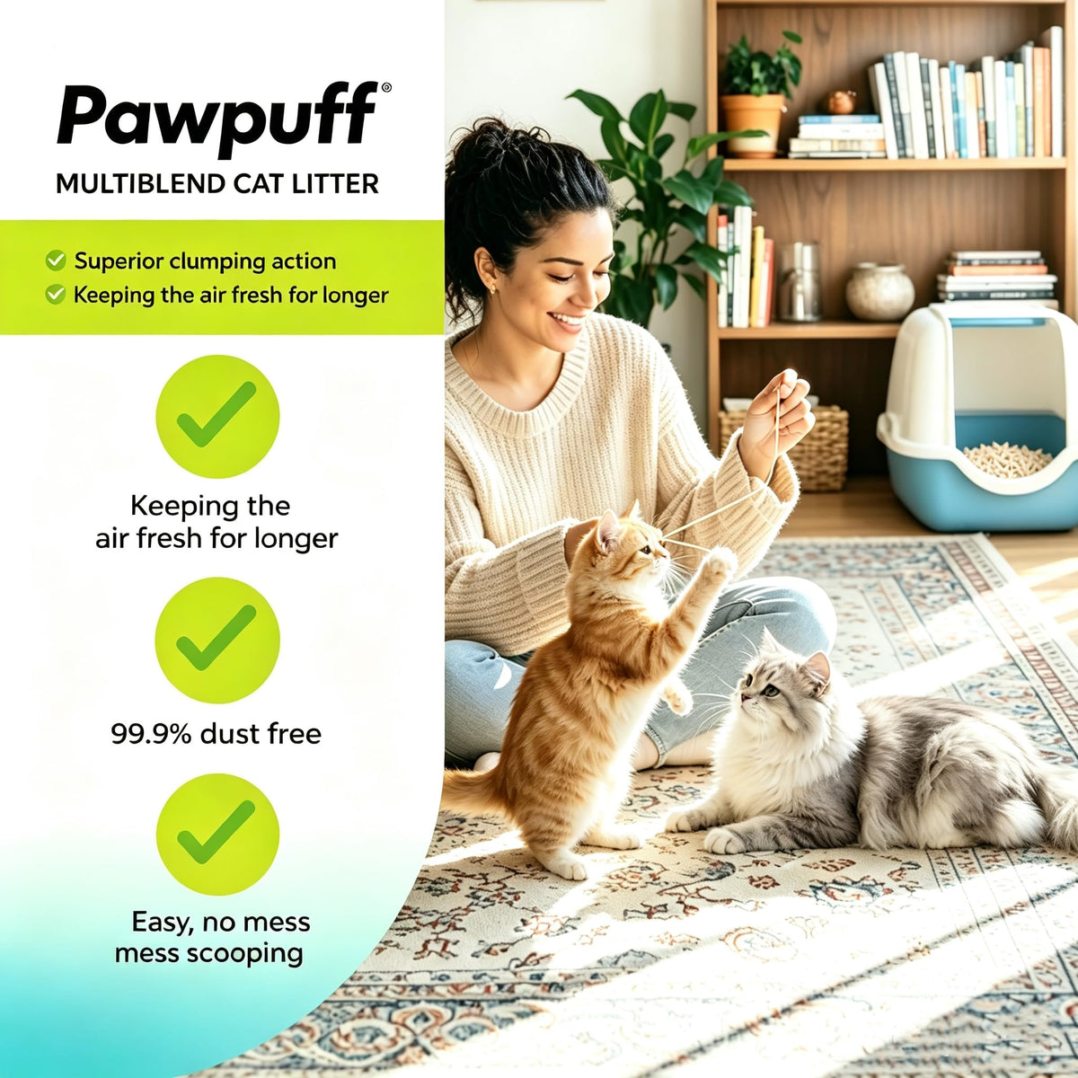Tofu Cat Litter Low Dust Fast Clumping Flushable 2-Pack 22 lb X51113