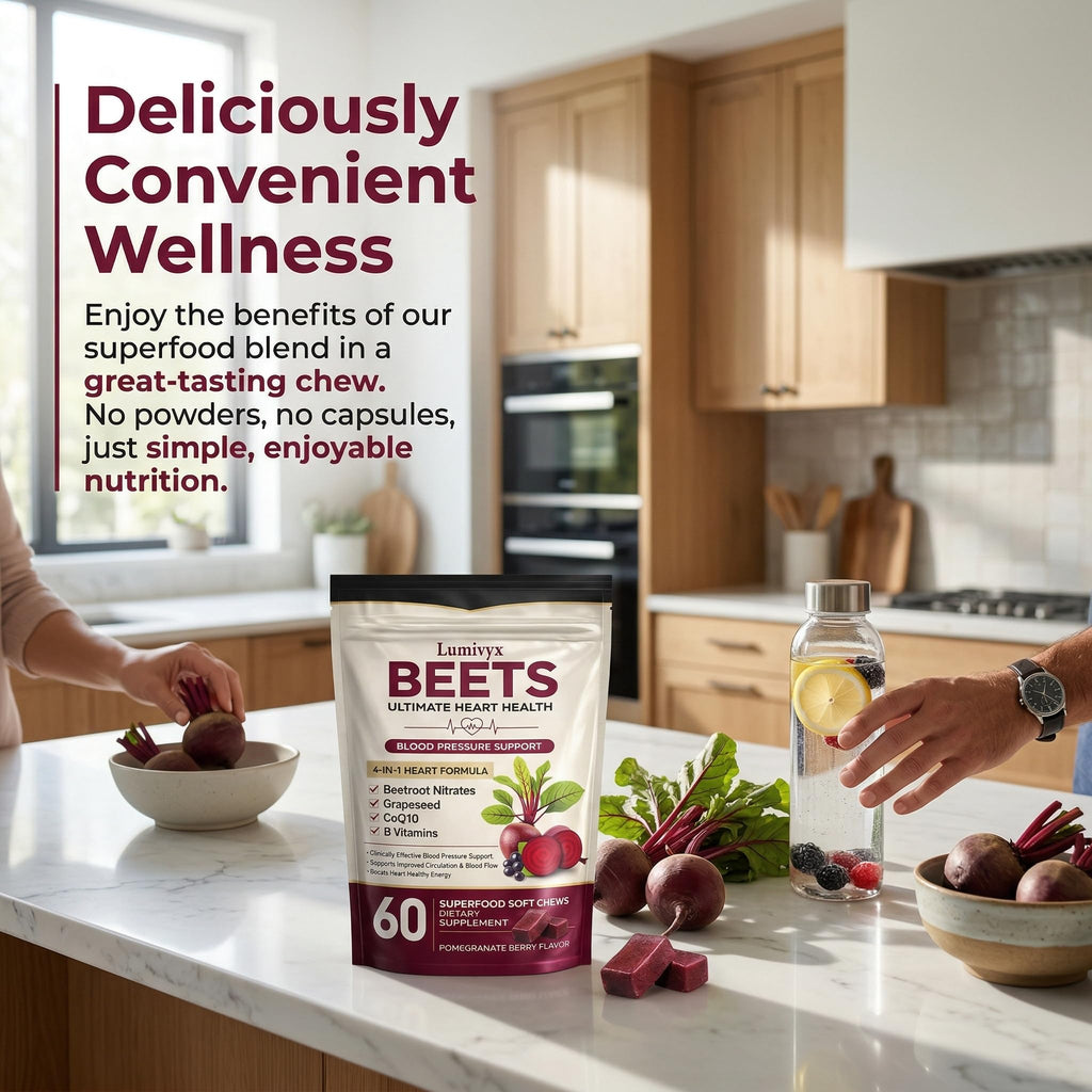 Beet Chews with Grape Seed Extract & CoQ10 - 60 Chews G1563