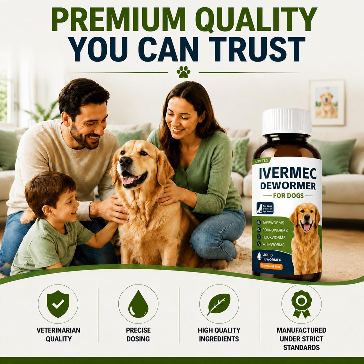 Dog Broad Spectrum Dewormer for Tapeworms, Hookworms and Roundworms H587