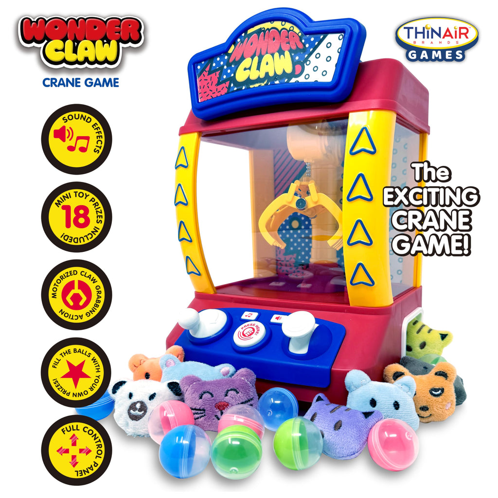 Claw Machine Crane Game with 9 Stuffed Animal Prizes and 9 Balls X880764