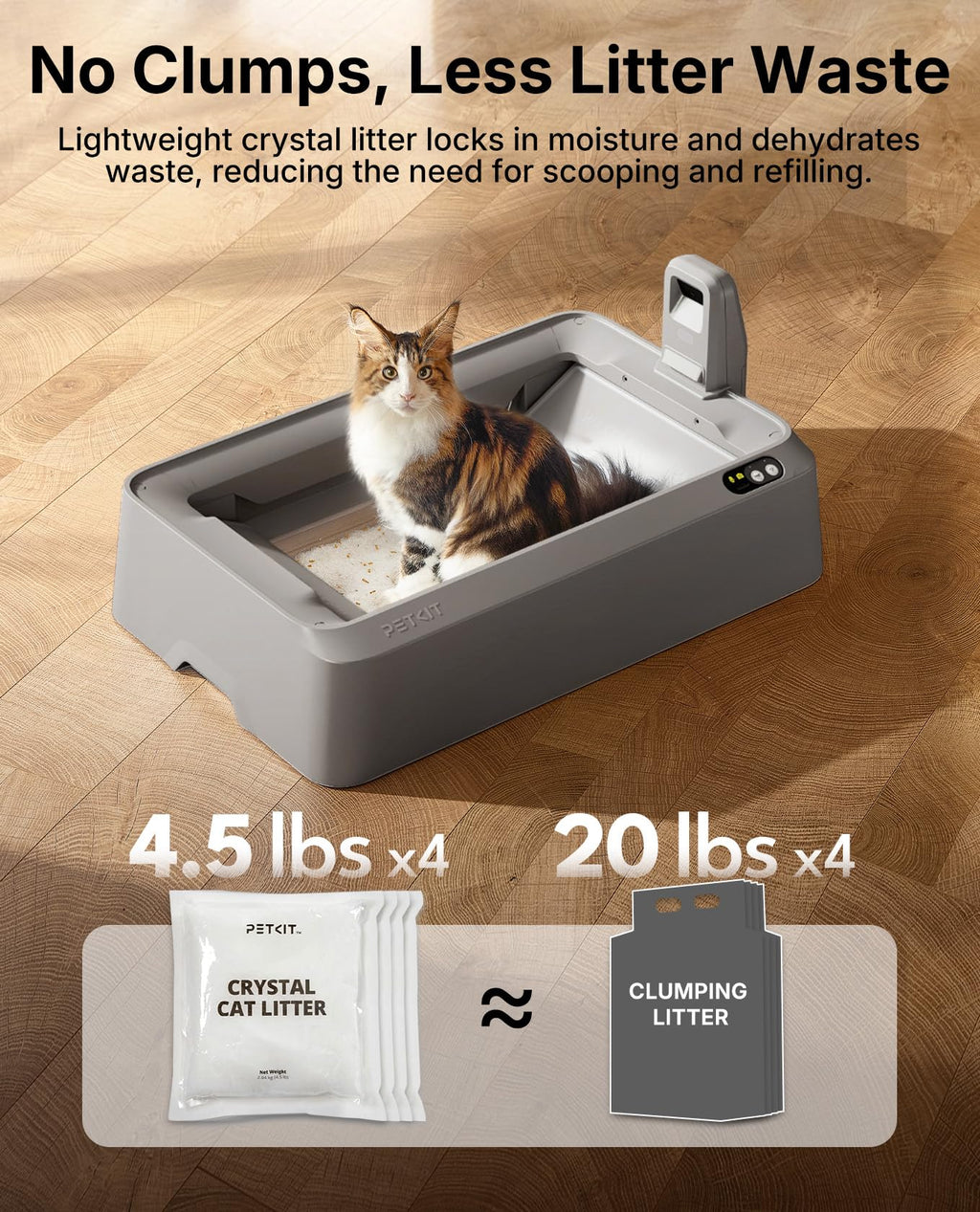 Crystal Cat Litter with Tray 4.5 lb×4 Packs Q82589