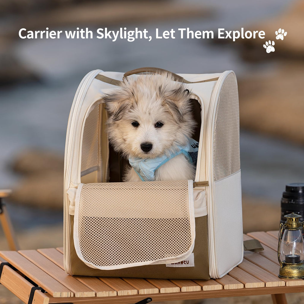 Beige Cat Carrier Backpack Q455
