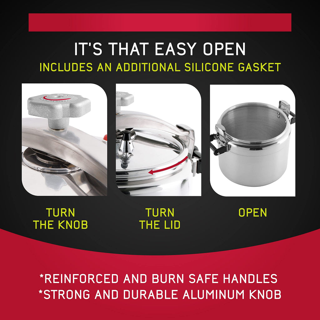 15.8-Quart Aluminum Pressure Cooker Y726