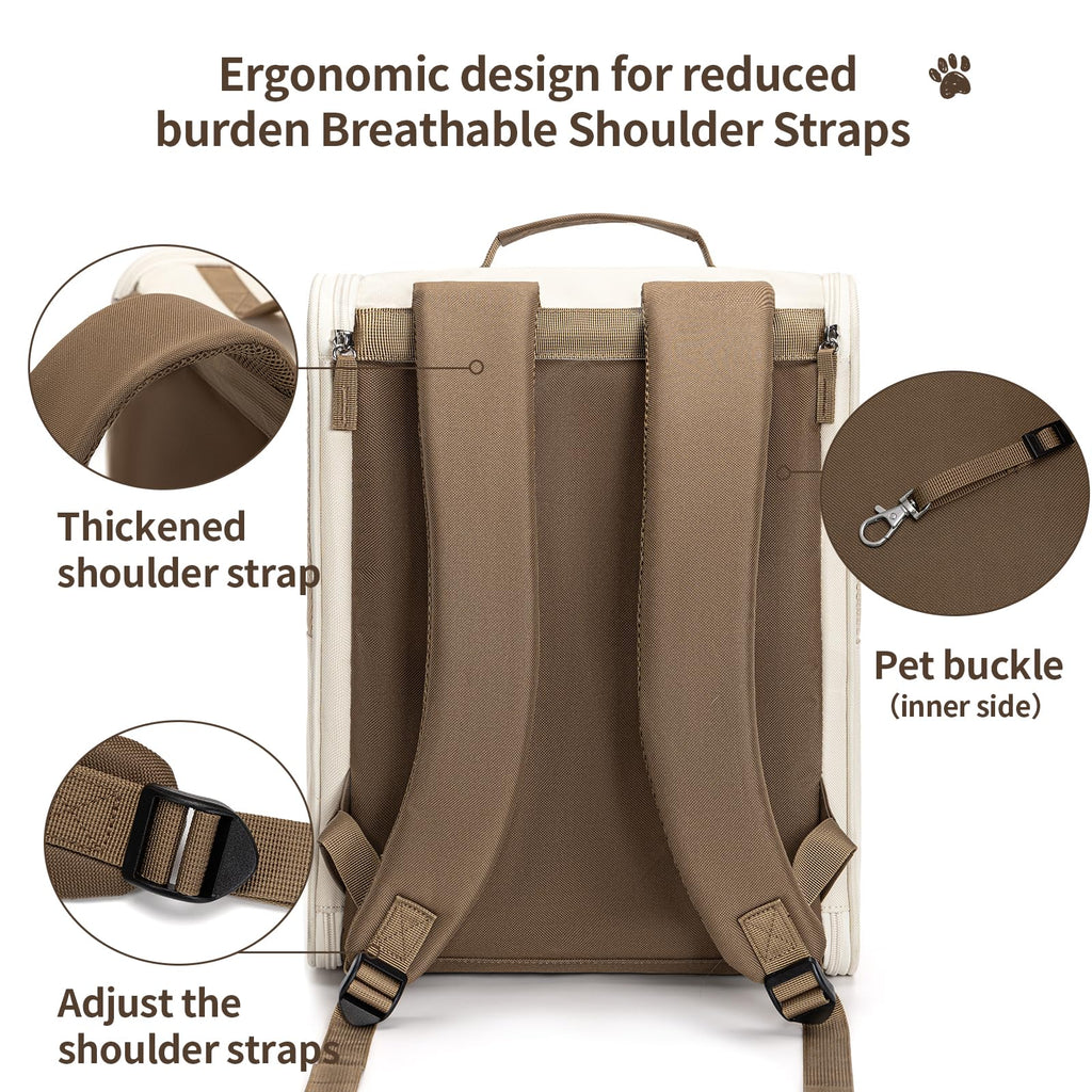 Beige Cat Carrier Backpack Q455