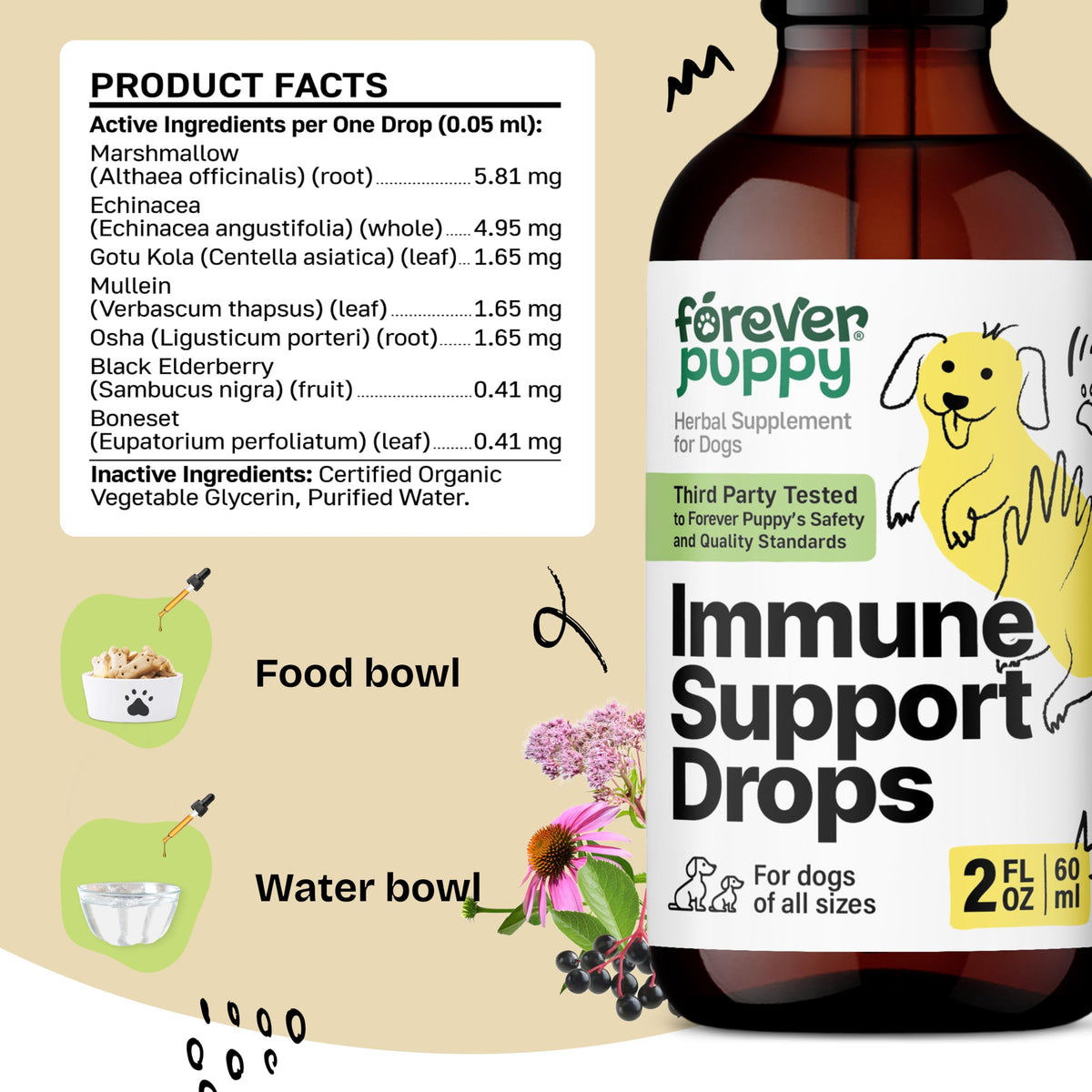 Elderberry Echinacea Dog Immune Support 2 oz S615
