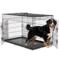 48 Inch Double Door Folding Metal Dog Crate with Divider L4559