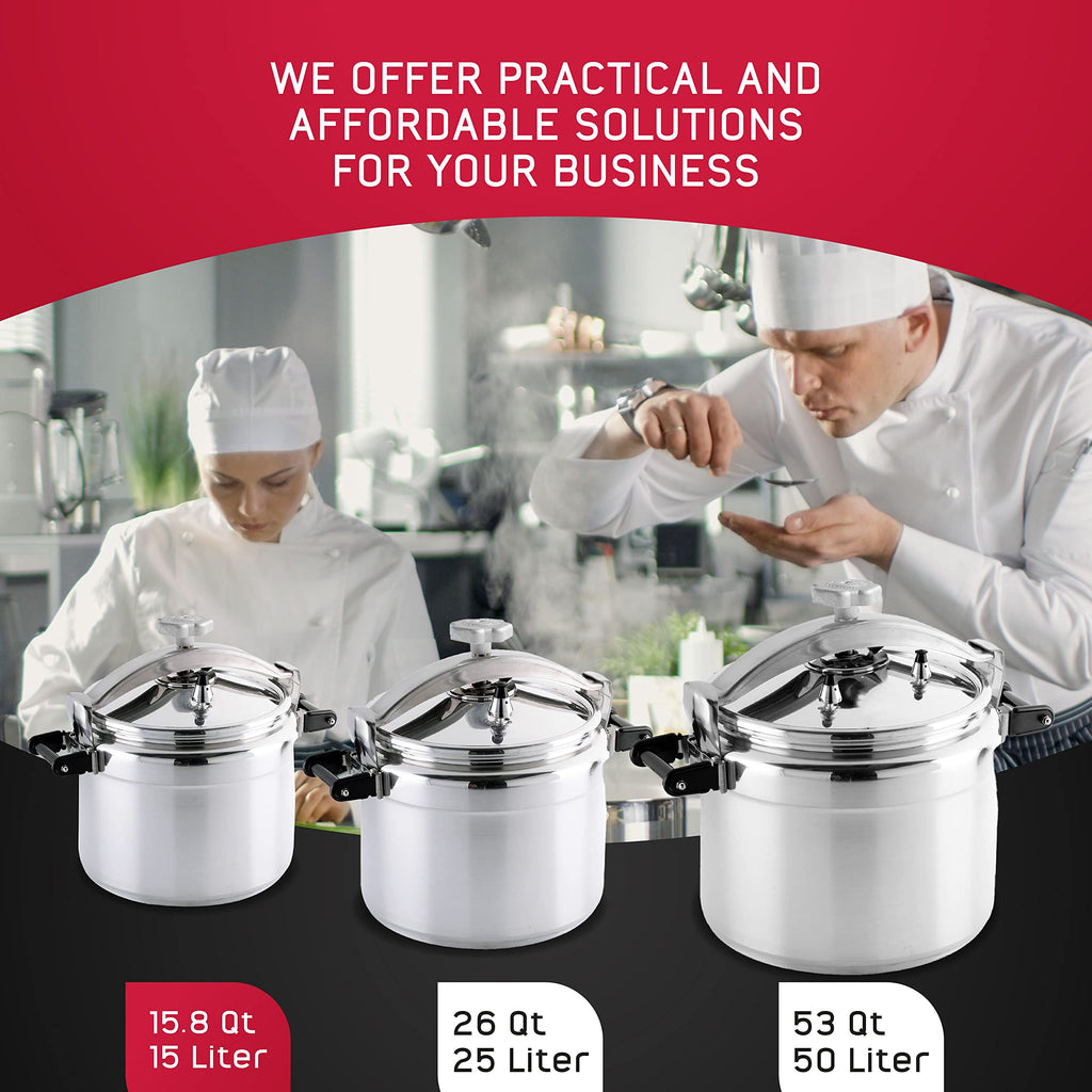 15.8-Quart Aluminum Pressure Cooker Y726
