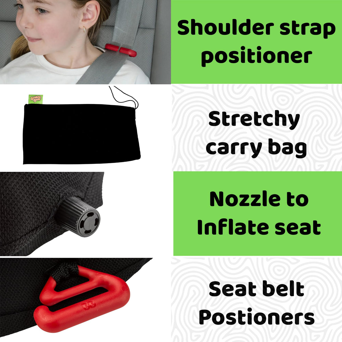 Inflatable Backless Booster Car Seat X603958