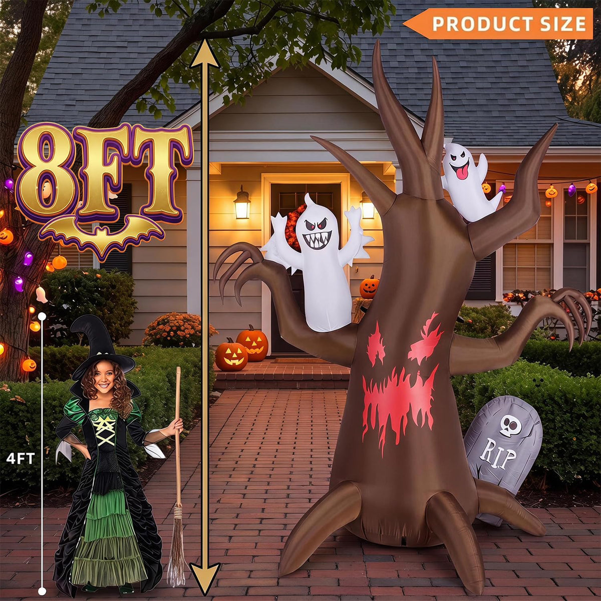 8FT Halloween Inflatable Tree Yard Decor B70967