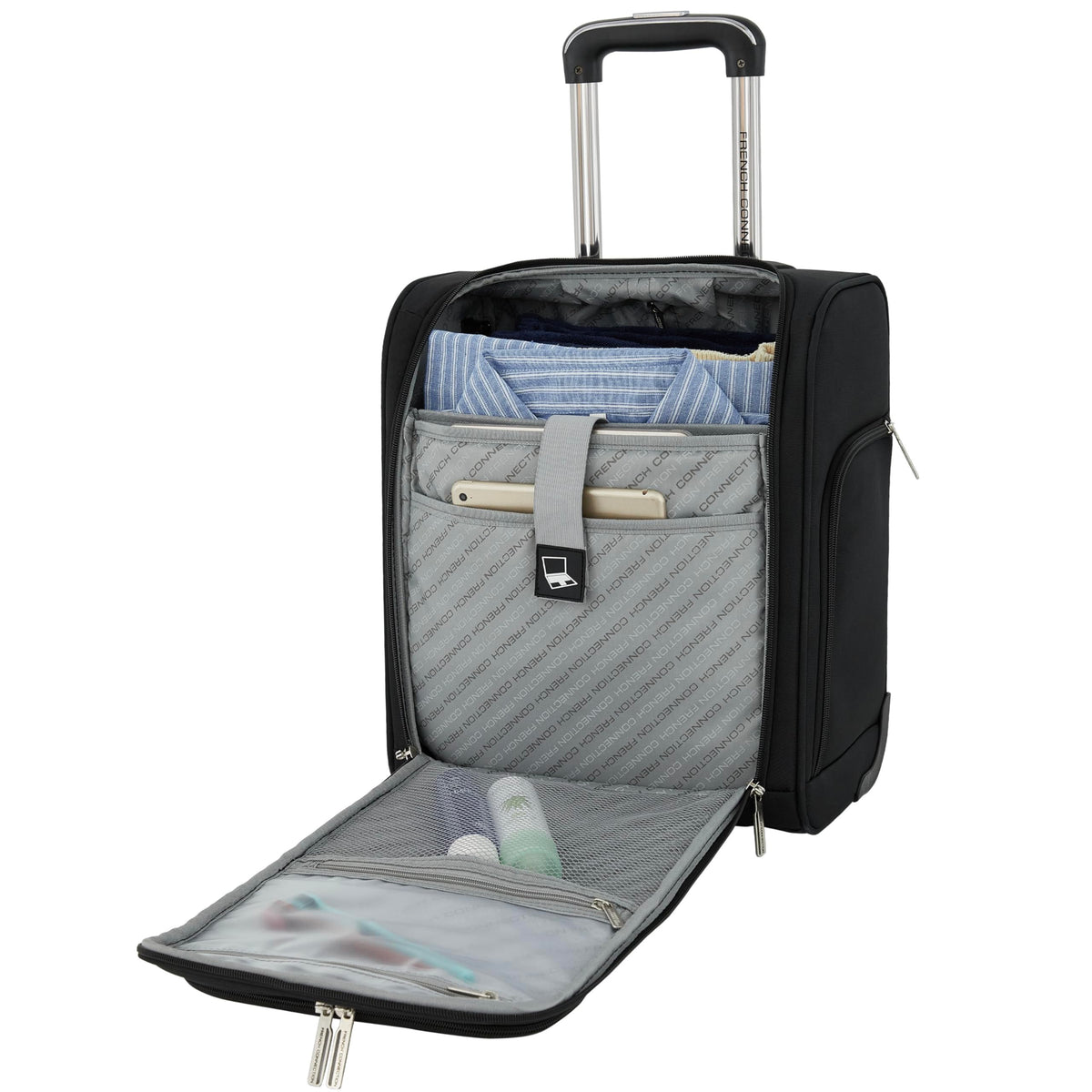 16" Underseat Carry-On Luggage with USB/USB-C Ports, Black B491481
