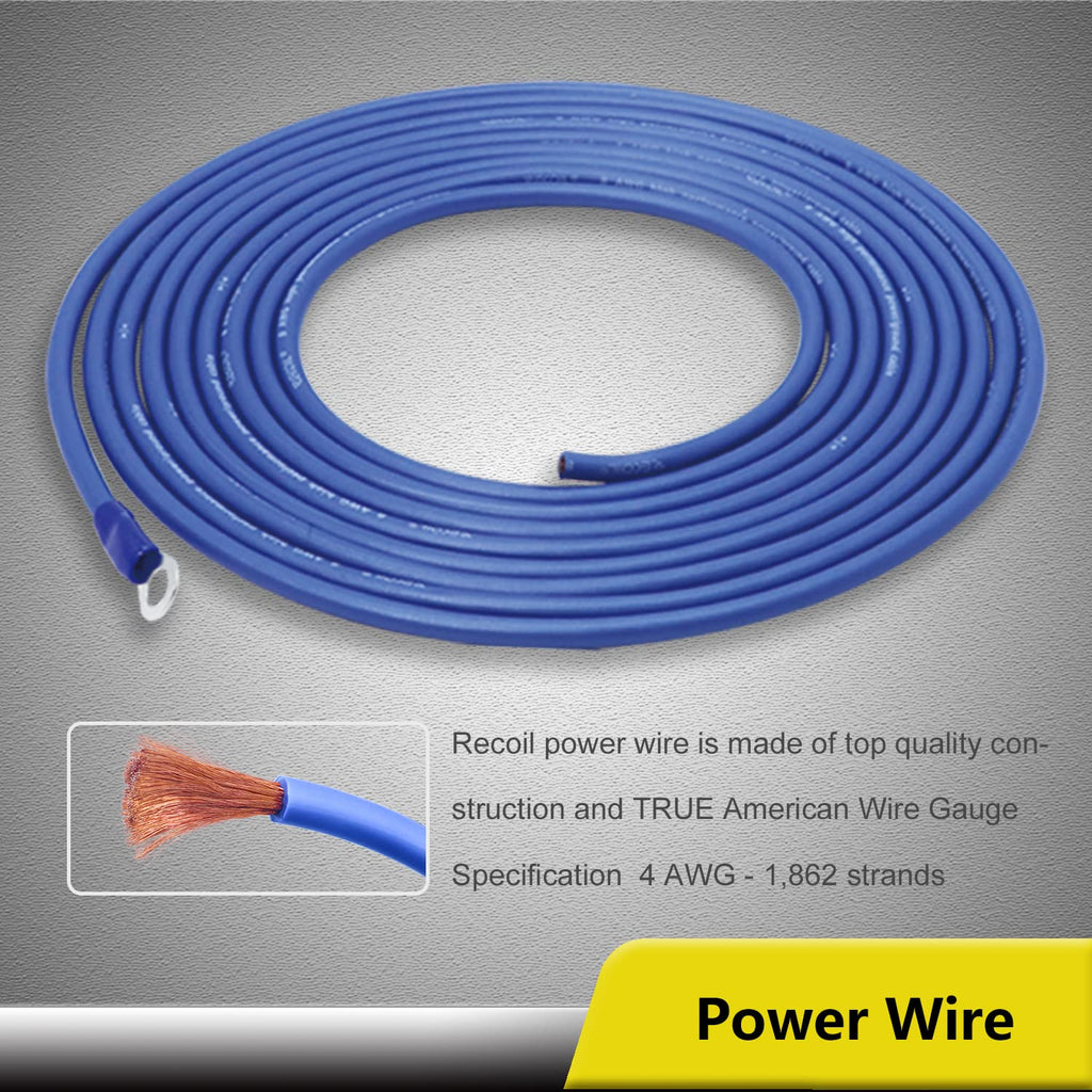 4 Gauge CCA Amplifier Wiring Kit with OFC RCA Cable I894